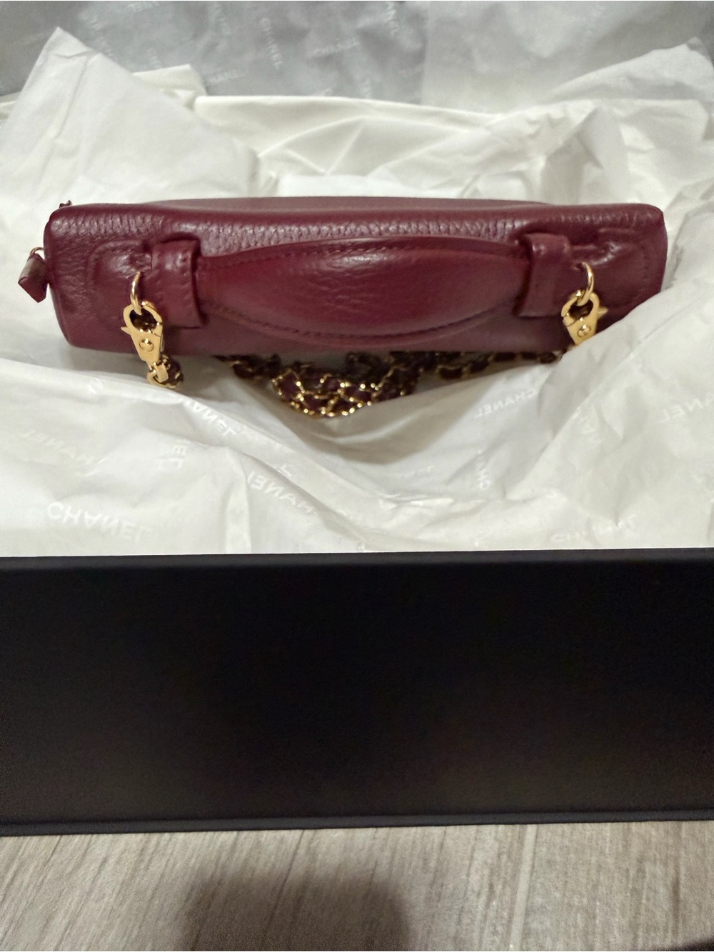 CHANEL 2026 Slim Vanity Case with chain burgundy - Picture 3 of 7